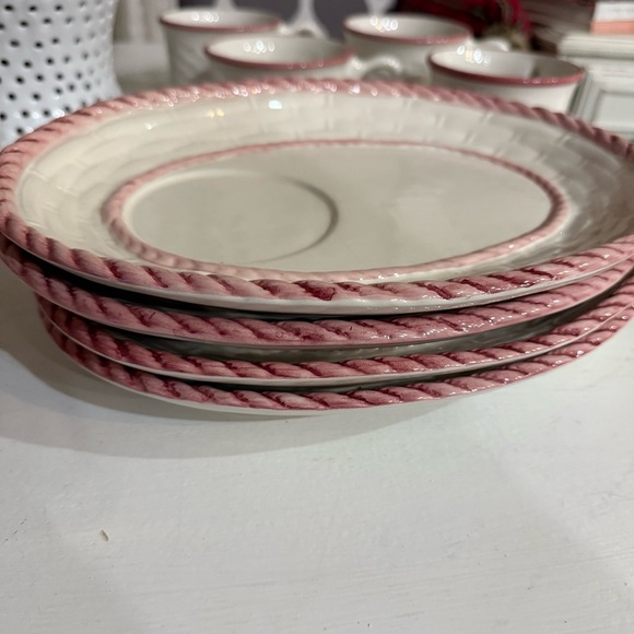 Home: Plate & Cup Basket Weave Porcelain Portugal Sets - Picture 14 of 17